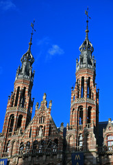 Fototapeta premium The scenery along the street and canal