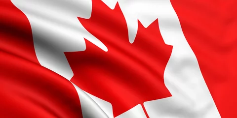 Foto op Plexiglas Rendered canadian flag © Huebi