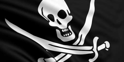Rendered jolly roger © Huebi