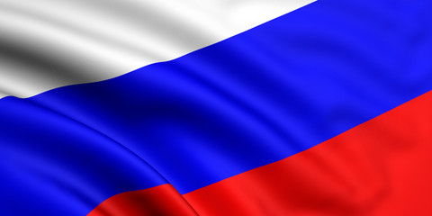 Rendered russian flag