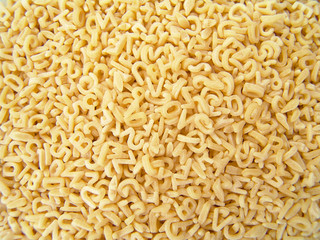 Alphabet Number Noodle Background Pattern