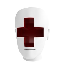 Obraz premium Red Cross Face