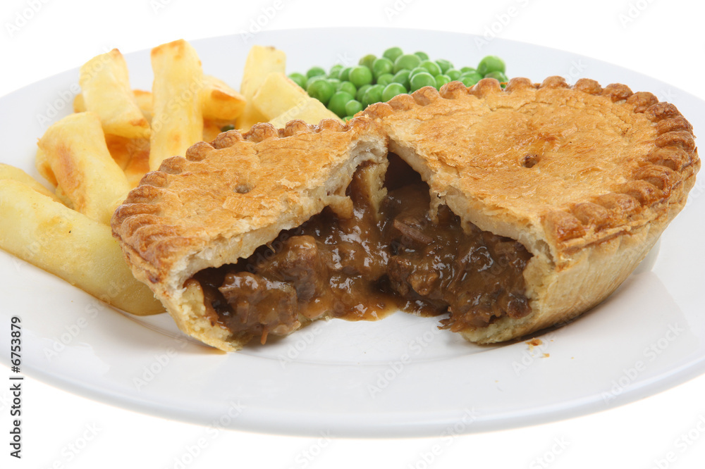 Sticker Steak & Kidney Pie & Chips