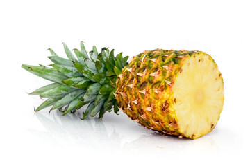 halves of pineapple