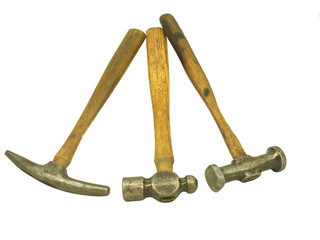 Obraz premium Isolated photo of three hammers