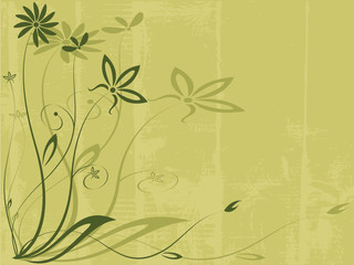 floral grange background. Easy to edit or recolor