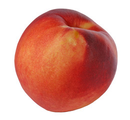 Peach isolated on white background