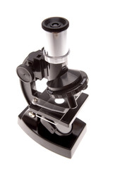 Microscope isolated over white background