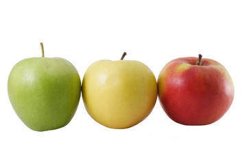 Three coloured apple