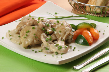 Chicken and mushrooms stew