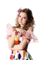 Teen girl in party dress