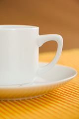 Coffee cup close up