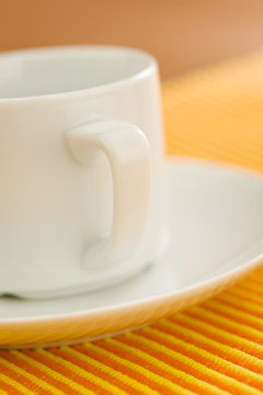 Coffee cup close up