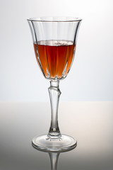 Red wine glass