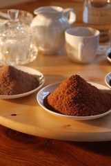 plateau café, cacao, thé