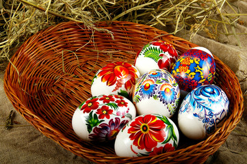 The painted eggs 
