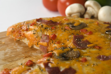 Pizza with Slice Removed