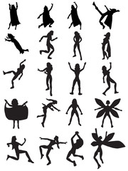 Collection of 25 Female Superhero Silhouettes