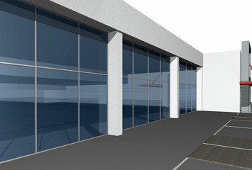 Obraz premium 3D render of modern business center