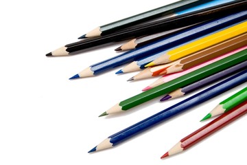 multicolored pencils