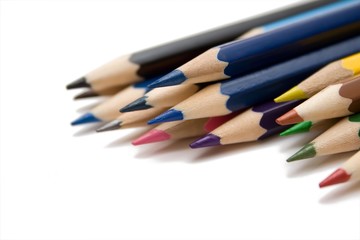 multicolored pencils