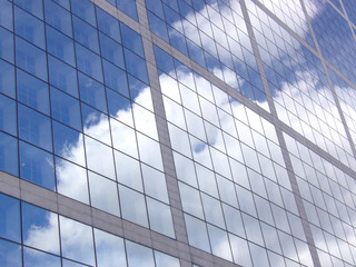 Fototapeta na wymiar Clouds reflection