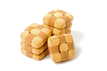 Heap of cookies isolated