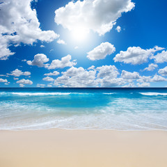 Naklejka premium Wspaniały krajobraz plaży