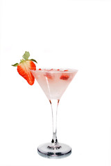 Martini with strawberry and ice