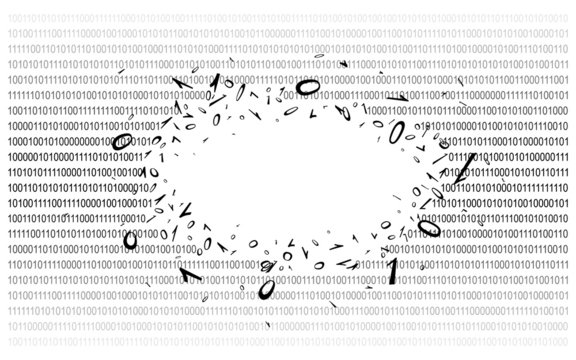 Binary code on white v1