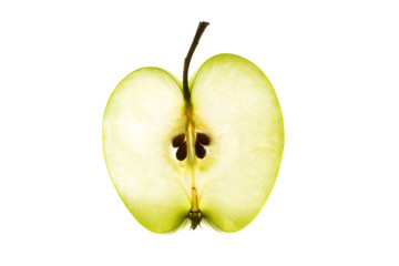 Green apple slice