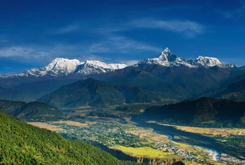 Cercles muraux Népal Le massif des Annapurnas