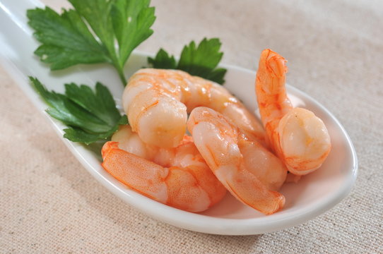 crevettes et persil