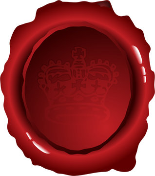 Old fashioned wax seal ideal to indicate security