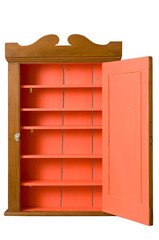 Antique Wooden Cabinet with Open Door