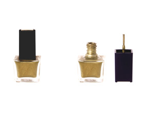 Bottle of nail polish,isolated