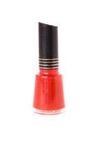 Bottle of sexy red nail polish,isolated