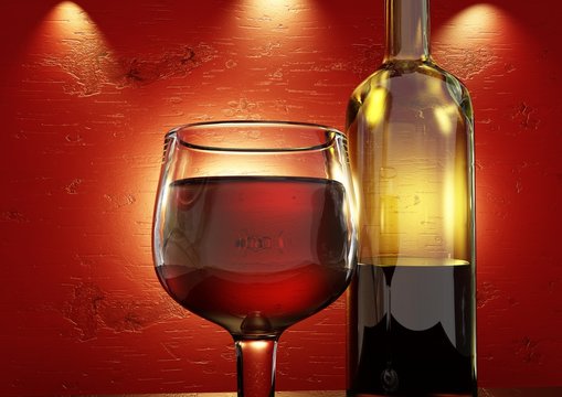 wein und weinflasche