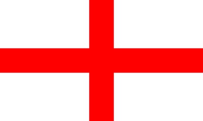 Obraz premium white and red flag of england with official proportion