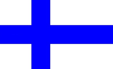 white and blue flag of finland with official proportion