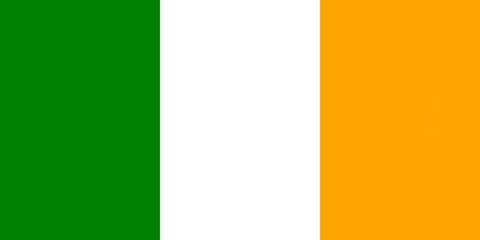 flag of ireland with official proportion - obrazy, fototapety, plakaty