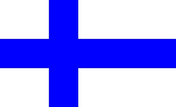 white and blue flag of finland with official proportion
