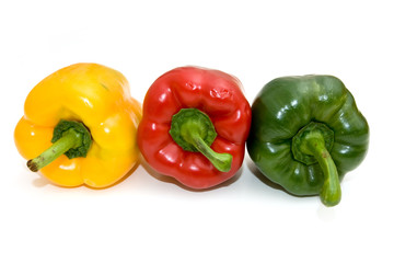 Peppers in different colors