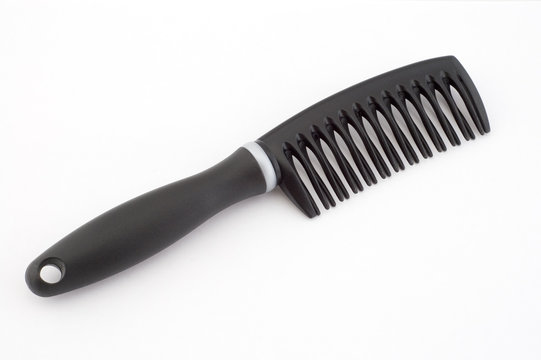 Black Comb Isolated On White