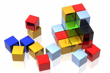 Obraz premium colourful cubes