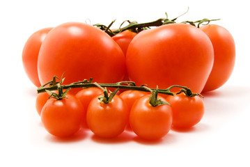 cherry tomatoes isolated