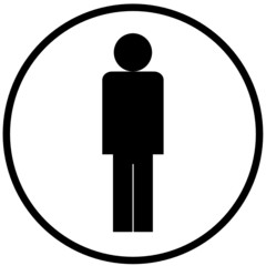 simplified illustration of a man to be used as a symbol