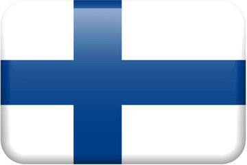 Obraz premium Finnish Flag Button