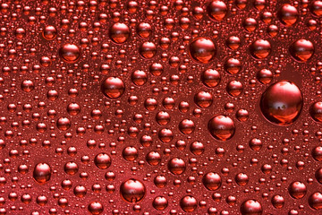 red water drop for background