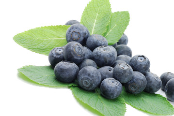 Blaubeeren und Minze